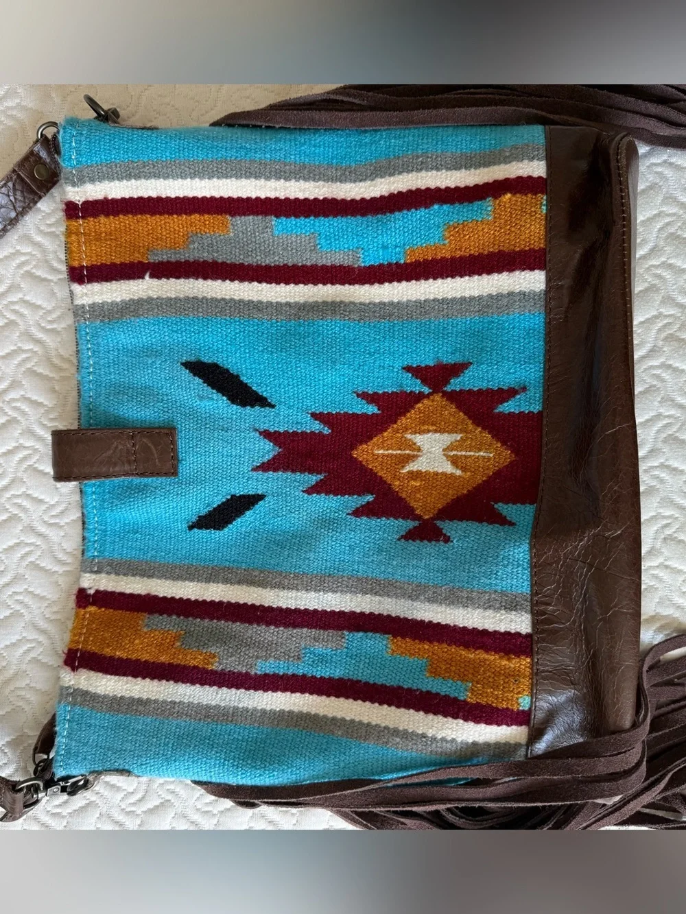 American Darling | Tribal Western Boho Fringe Crossbody Tote Bag